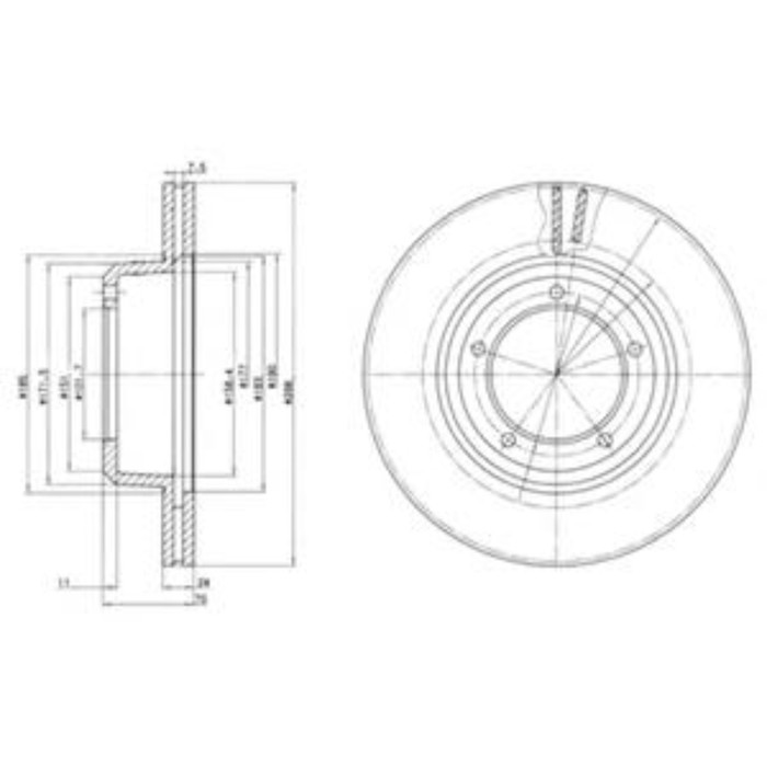 Диск тормозной DELPHI BG2612