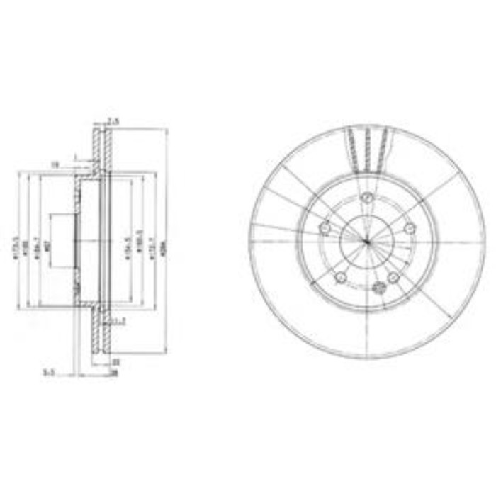 Диск тормозной DELPHI BG2768