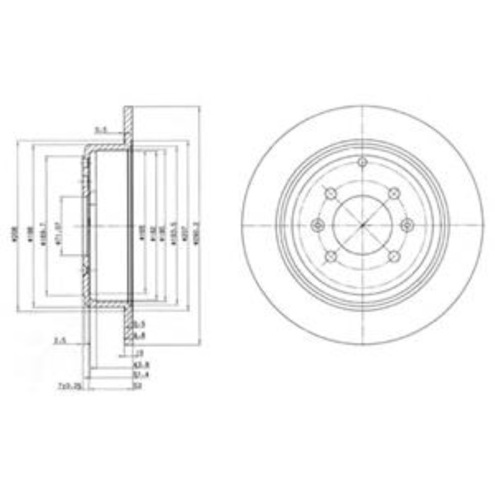 Диск тормозной DELPHI BG2873