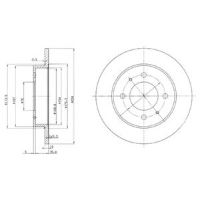 Диск тормозной DELPHI BG3070