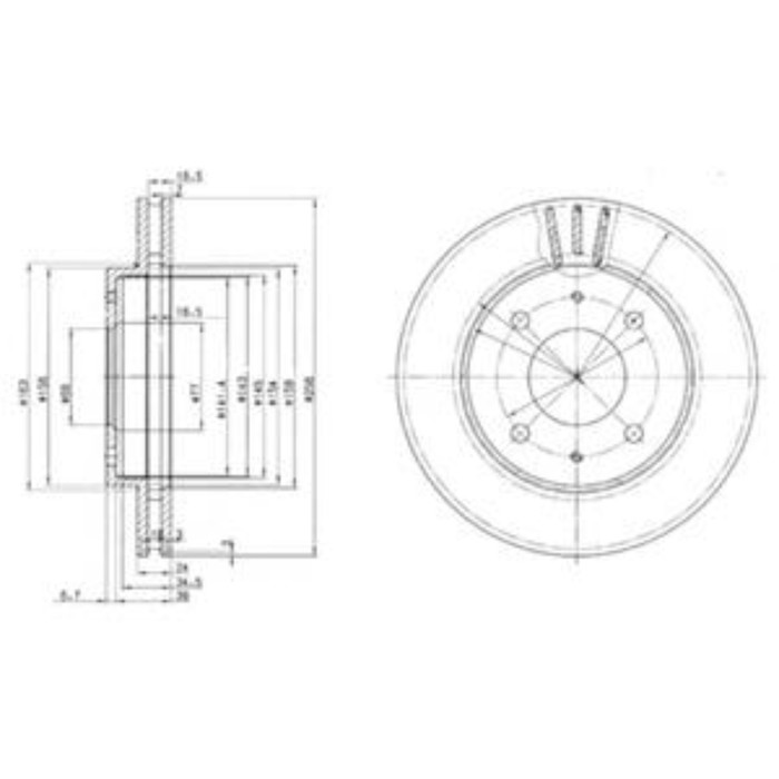 Диск тормозной DELPHI BG3202