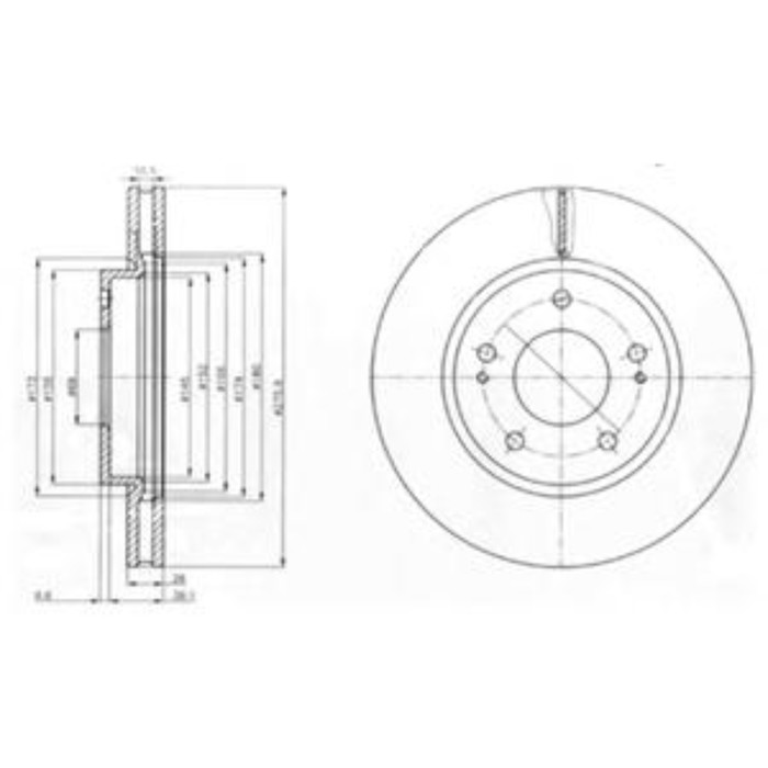 Диск тормозной DELPHI BG4147