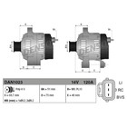 Генератор Denso DAN1023 3204031 Генератор Denso DAN1023 3204031