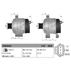 Генератор Denso DAN562 3204034 Генератор Denso DAN562 3204034