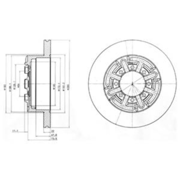 Диск тормозной DELPHI BG4171