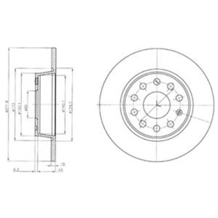 Диск тормозной DELPHI BG4324