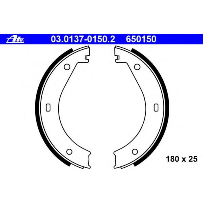Колодки ручника ATE 03.0137-0150.2