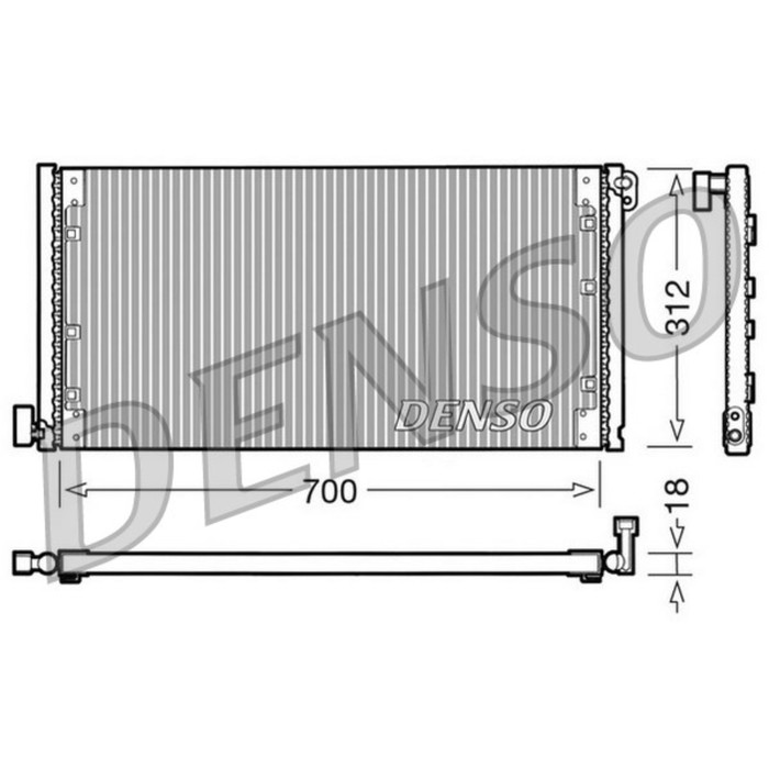 Радиатор кондиционера Denso DCN12001