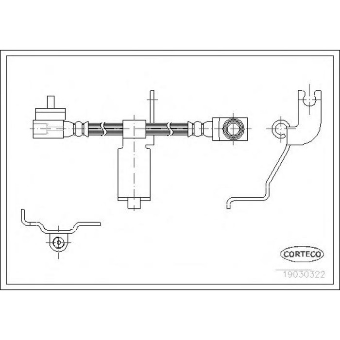 Шланг тормозной  CORTECO 19030322