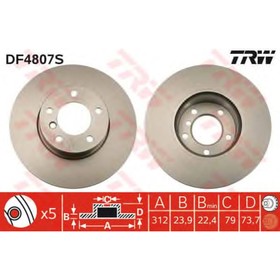 Диск тормозной TRW DF4807S 3208234