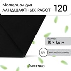 Материал для ландшафтных работ, 10 × 1,6 м, плотность 120 г/м², с УФ-стабилизатором, чёрный, Greengo, Эконом 20% 3114116