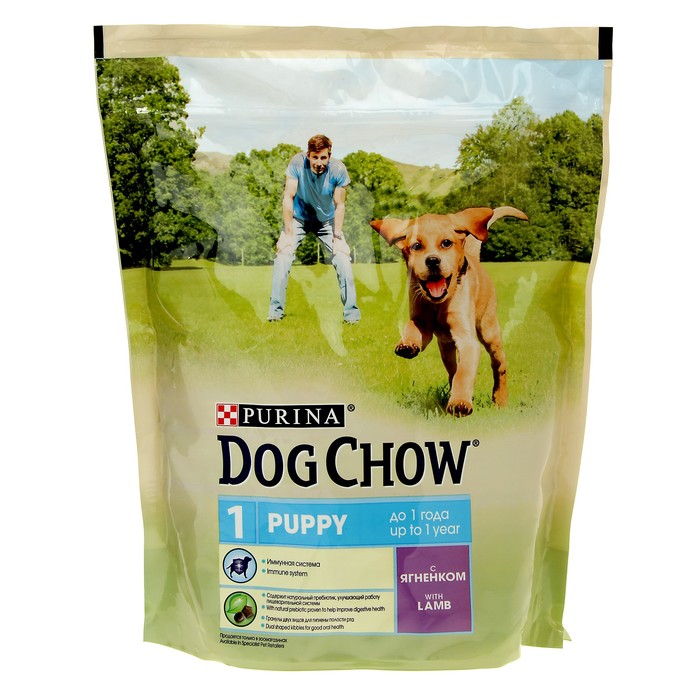 Сухой корм DOG CHOW для щенков, ягненок, 800 г