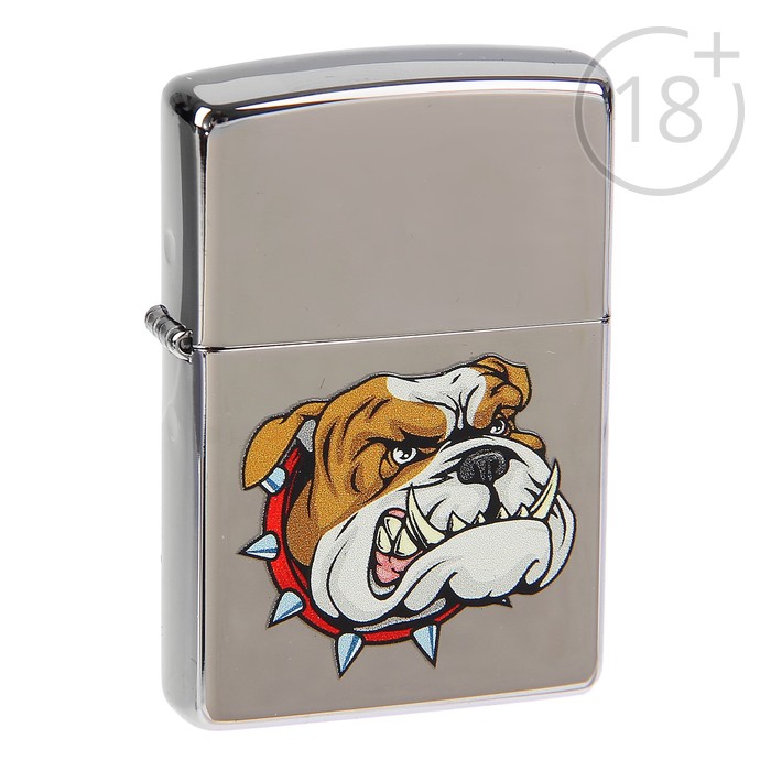 Зажигалка ZIPPO 250 MEAN DOG с покрытием High Polish Chrome