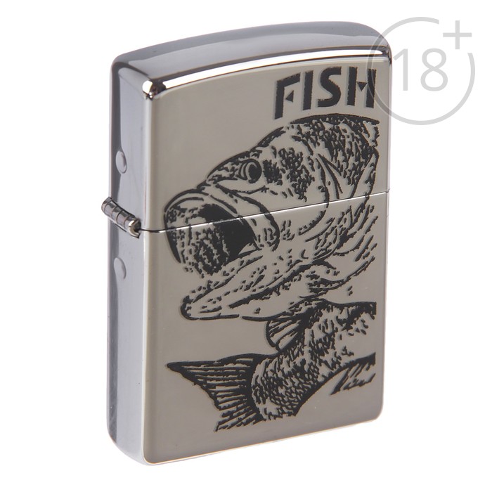 Зажигалка ZIPPO 250 FISH - BIG MOUTH с покрытием High Polish Chrome