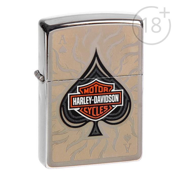 Зажигалка ZIPPO 28688 Harley-Davidson с покрытием High Polish Chrome