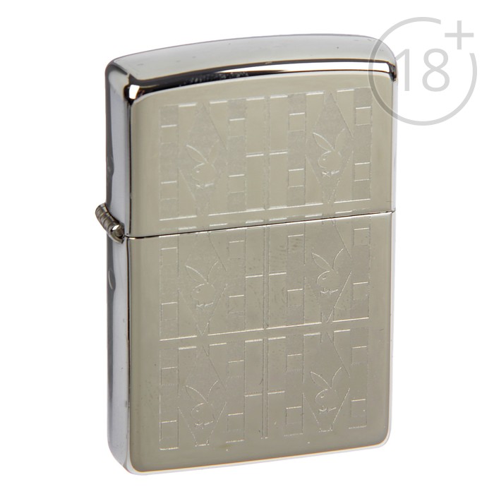 Зажигалка ZIPPO 28624 Playboy с покрытием High Polish Chrome