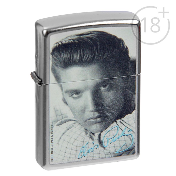 Зажигалка ZIPPO 28629 Elvis с покрытием Street Chrome