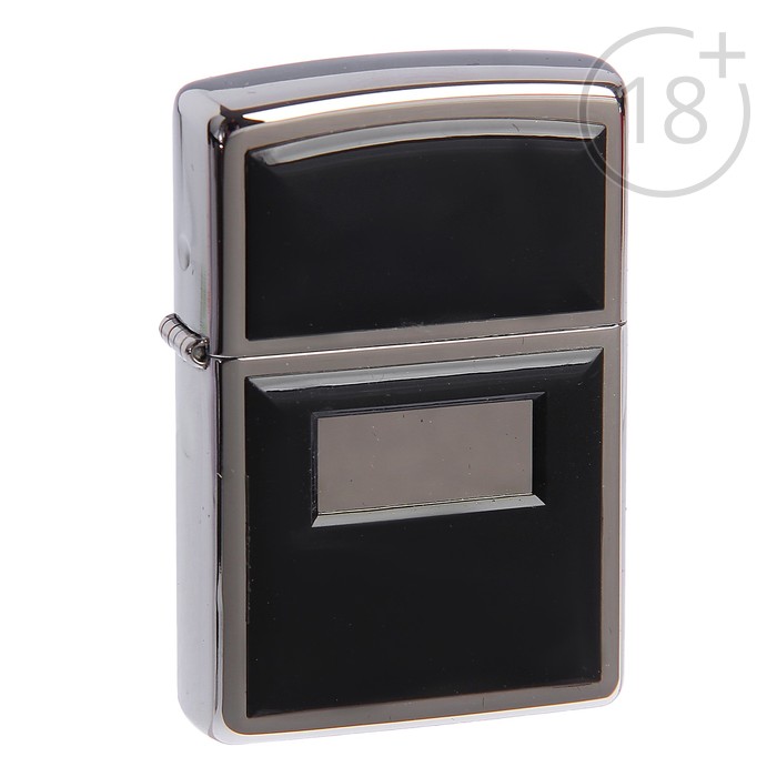 Зажигалка ZIPPO 355 Black Ultralite с покрытием High Polish Chrome