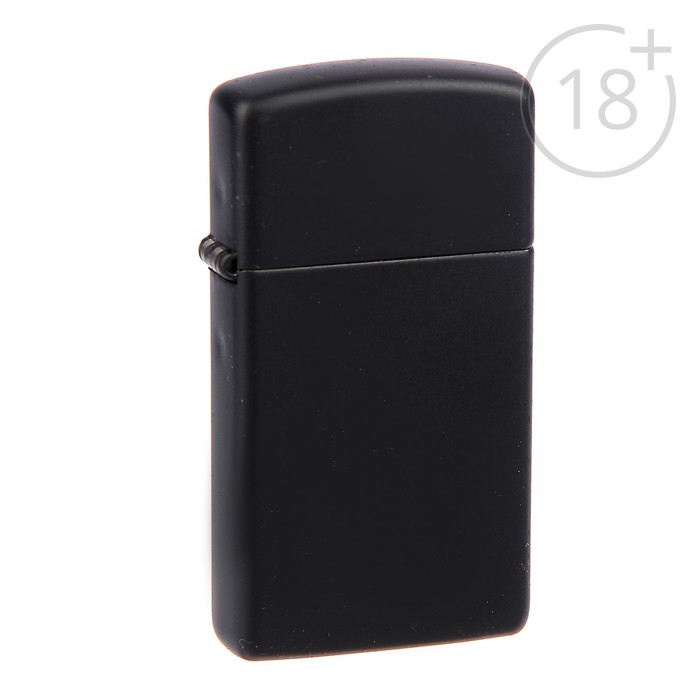 Зажигалка ZIPPO 1618 Slim с покрытием Black Matte