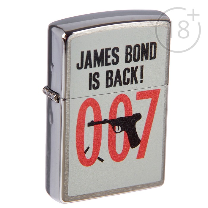 Зажигалка ZIPPO 29563 James Bond с покрытием Brushed Chrome