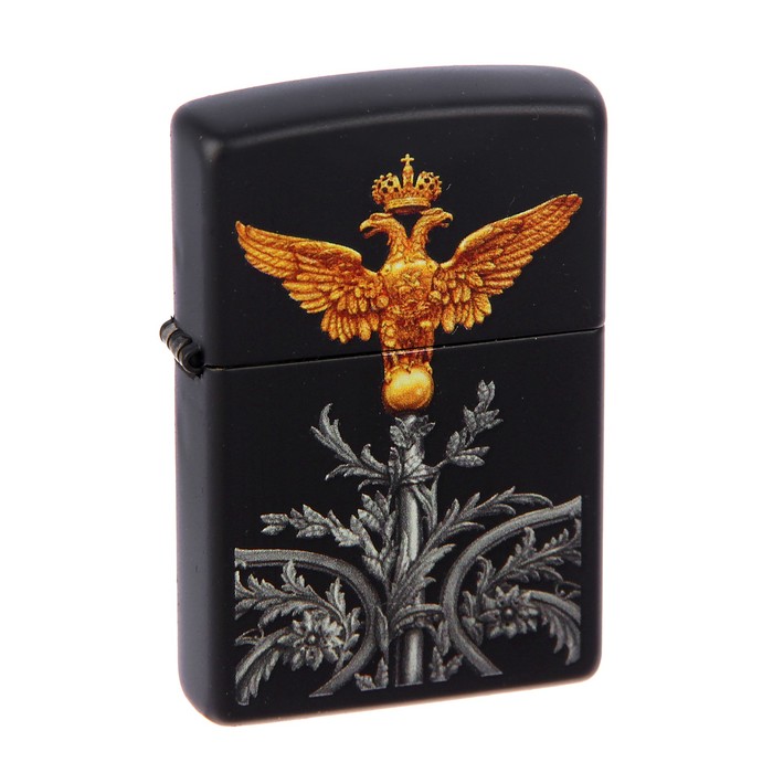 Зажигалка ZIPPO 218 Двуглавый орёл с покрытием Black Matte