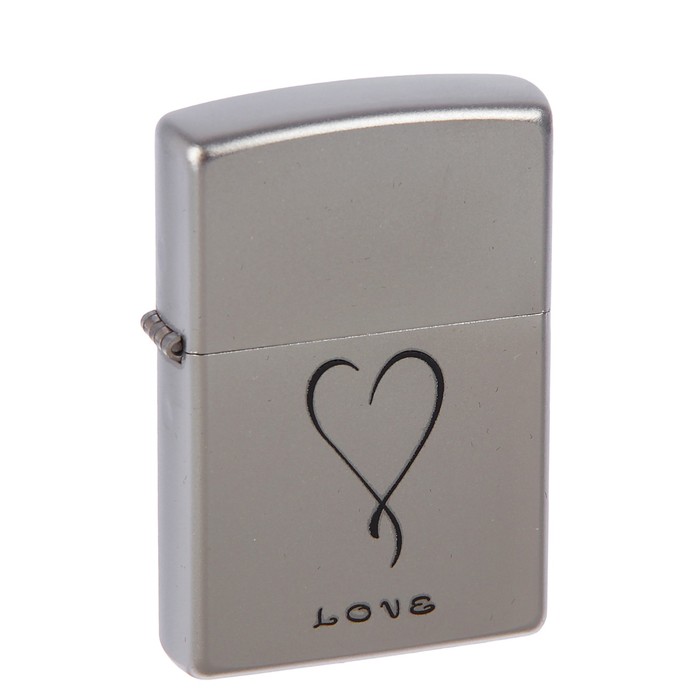 Зажигалка ZIPPO Love с покрытием Satin Chrome