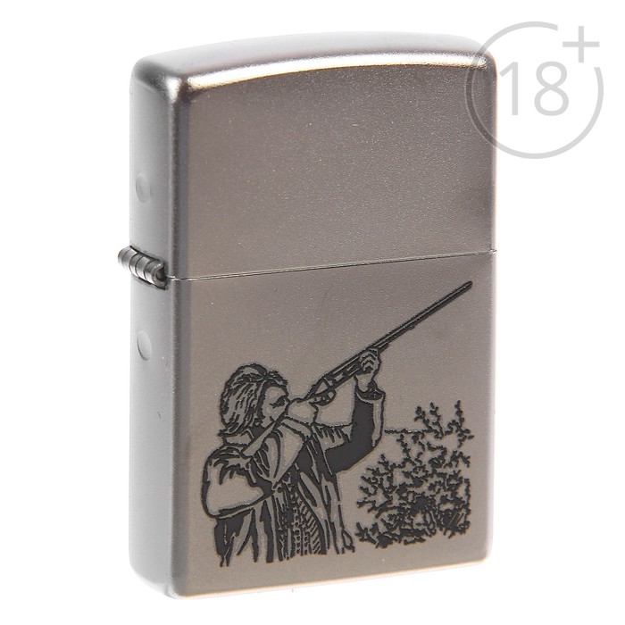 Зажигалка ZIPPO 205 Hunter с покрытием Satin Chrome