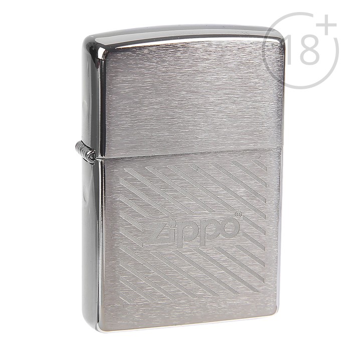 Зажигалка ZIPPO 200 Zippo Stripes с покрытием Brushed  Chrome