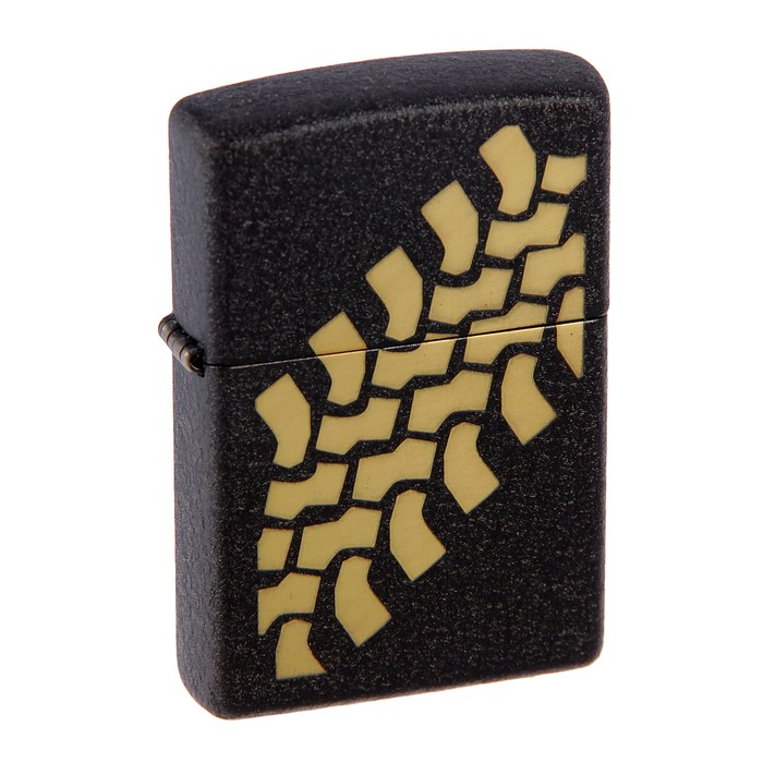 Зажигалка ZIPPO 236 Tire Tracks с покрытием Black Crackle