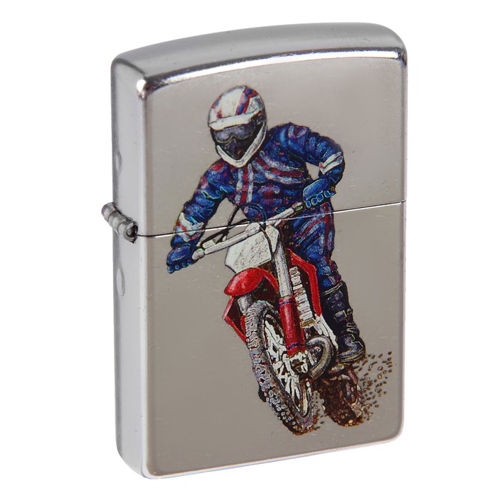 Зажигалка ZIPPO 207 Dirt Bike 2 с покрытием Street Chrome