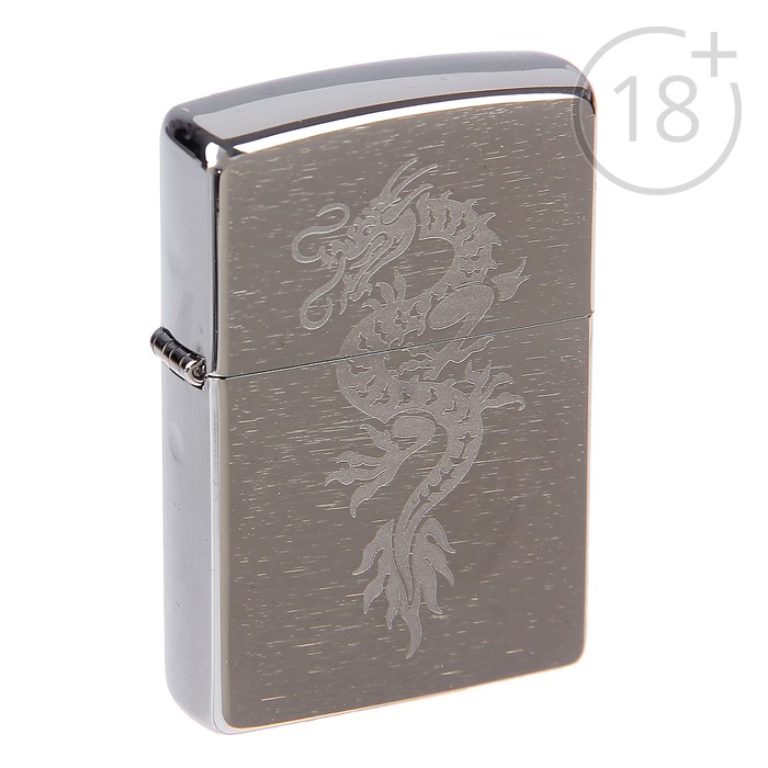 Зажигалка ZIPPO 200 Dragon с покрытием Brushed Chrome