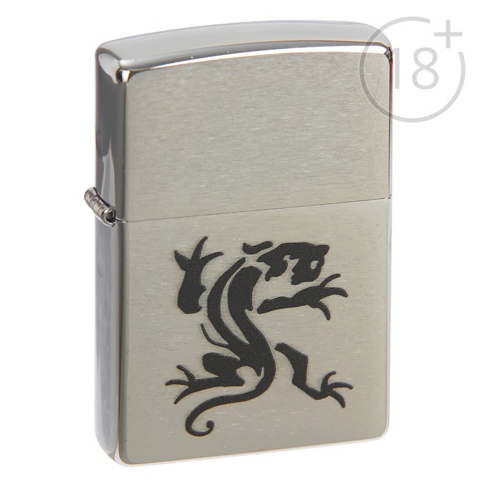 Зажигалка ZIPPO 200 Panther с покрытием Brushed Chrome