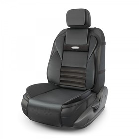 Накидка на сиденье ортопедическая Multi Comfort, 6 упоров, 3 предмета, экокожа, чёрный 3223397