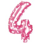 Foil balloon 16" Figure 4, the color pink, hearts Foil balloon 16" Figure 4, the color pink, hearts