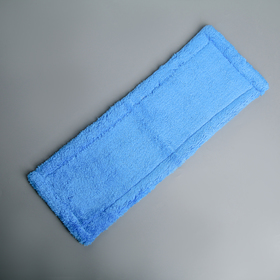Насадка для плоской швабры Доляна, 44×15 см, микрофибра, цвет голубой