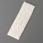 Насадка для плоской швабры на липучке, 32×10,5 см, микрофибра, цвет белый - фото 7038420