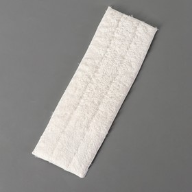 Насадка для плоской швабры на липучке, 32×10,5 см, микрофибра, цвет белый