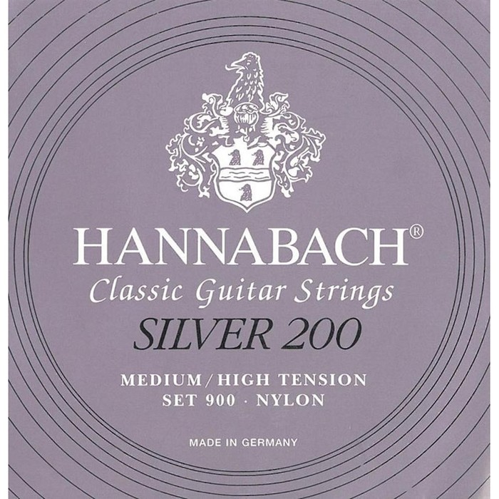 Струны для классической гитары Hannabach 900MHT SILVER 200 нейлон/посеребренные