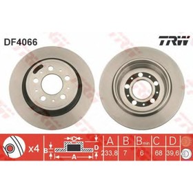 Диск тормозной  TRW DF4066 3238258