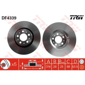 Диск тормозной  TRW DF4339 3225529