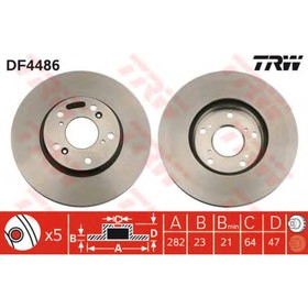 Диск тормозной  TRW DF4486 3225530