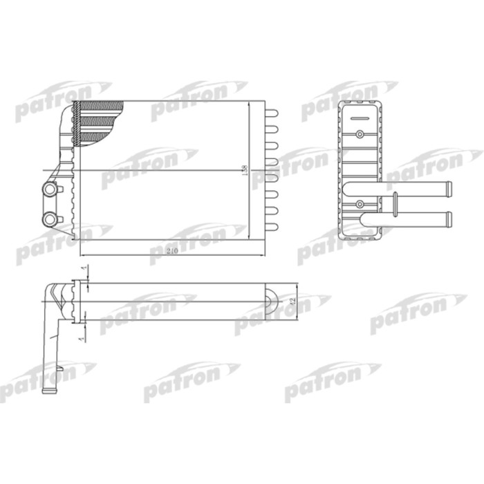Радиатор отопителя Patron PRS2016