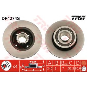 Диск тормозной  TRW DF4274S 3225240
