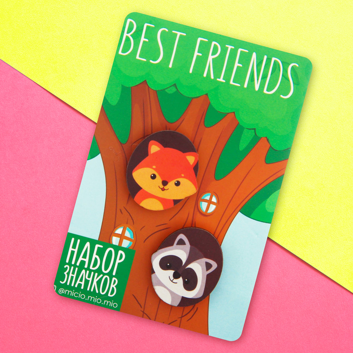 Значок на подложке &quot;Best friends&quot;