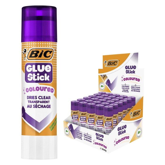 Клей-карандаш 8г BIC, фиолетовый