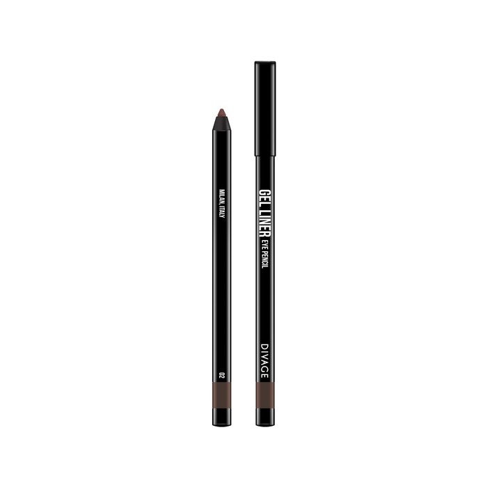 Гелевый карандаш для глаз Divage, Gel liner, цвет № 02