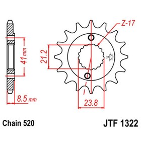 Звезда ведущая JTF1322-13, JT sprockets 2853942