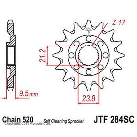 Звезда ведущая JTF284-14SC, JT sprockets 2853957