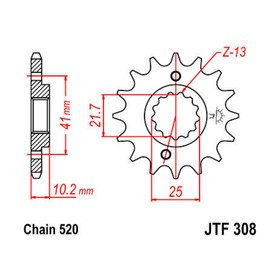 Звезда ведущая JTF308-15, JT sprockets 2853959