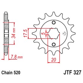 Звезда ведущая JTF327-15, JT sprockets 2853960